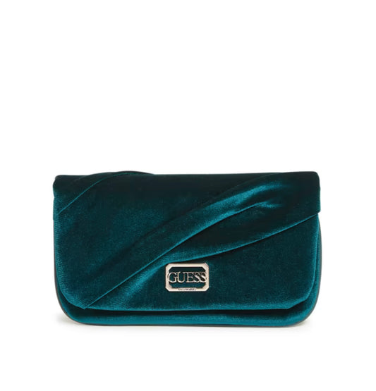 GUESS Allegra Pleated Clutch - Green