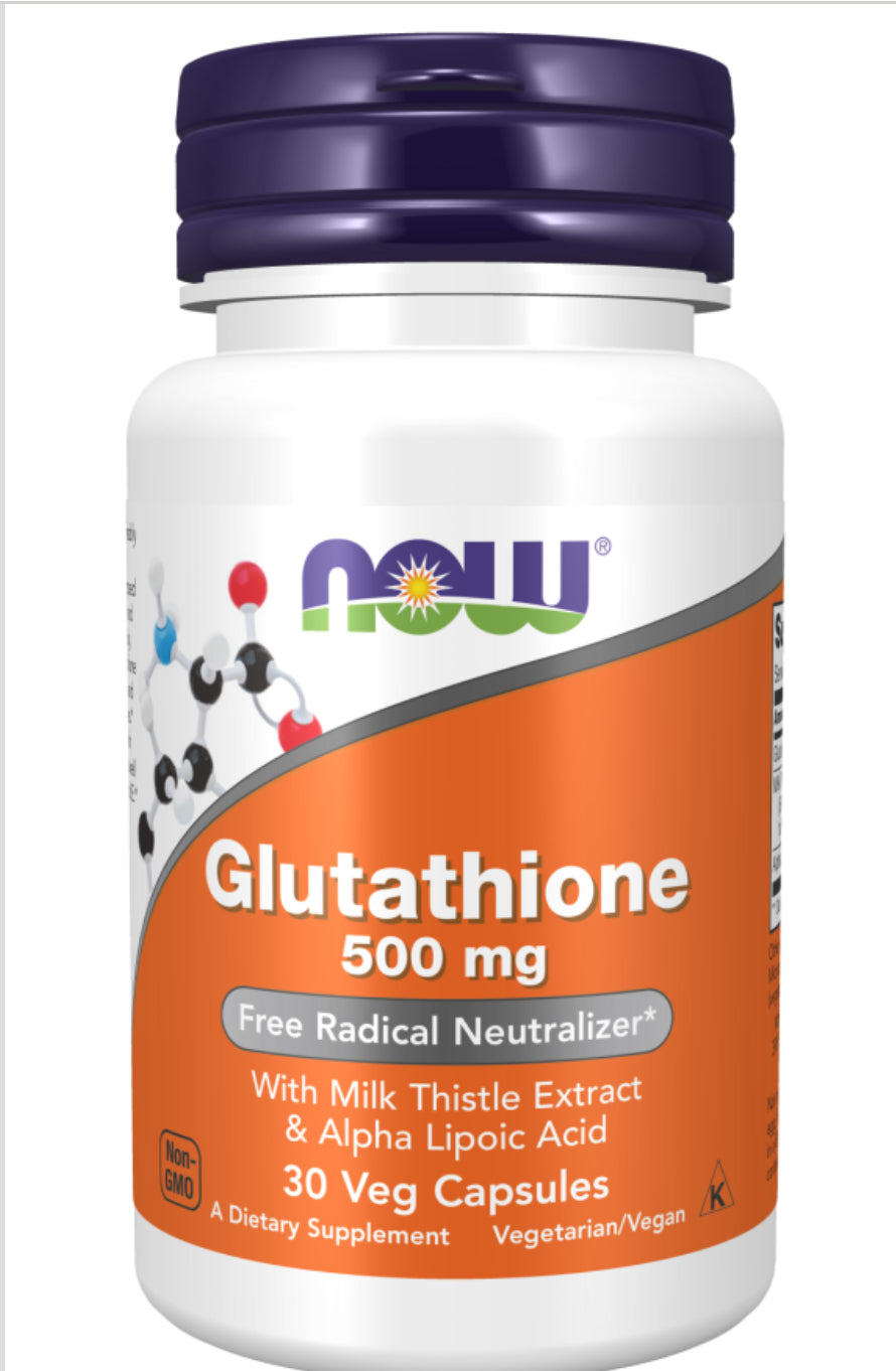 NOW Foods Glutathione, 500 mg, 30 Veg Capsules