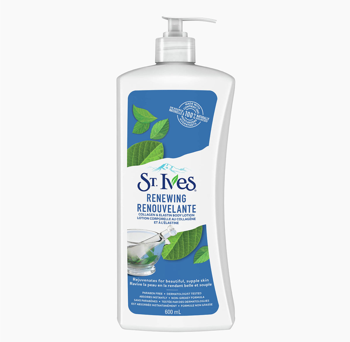 St. Ives Renewing Body Lotion dry skin moisturizer for beautiful, supple skin Collagen Elastin made with 100% naturally sourced moisturizers 600 mL