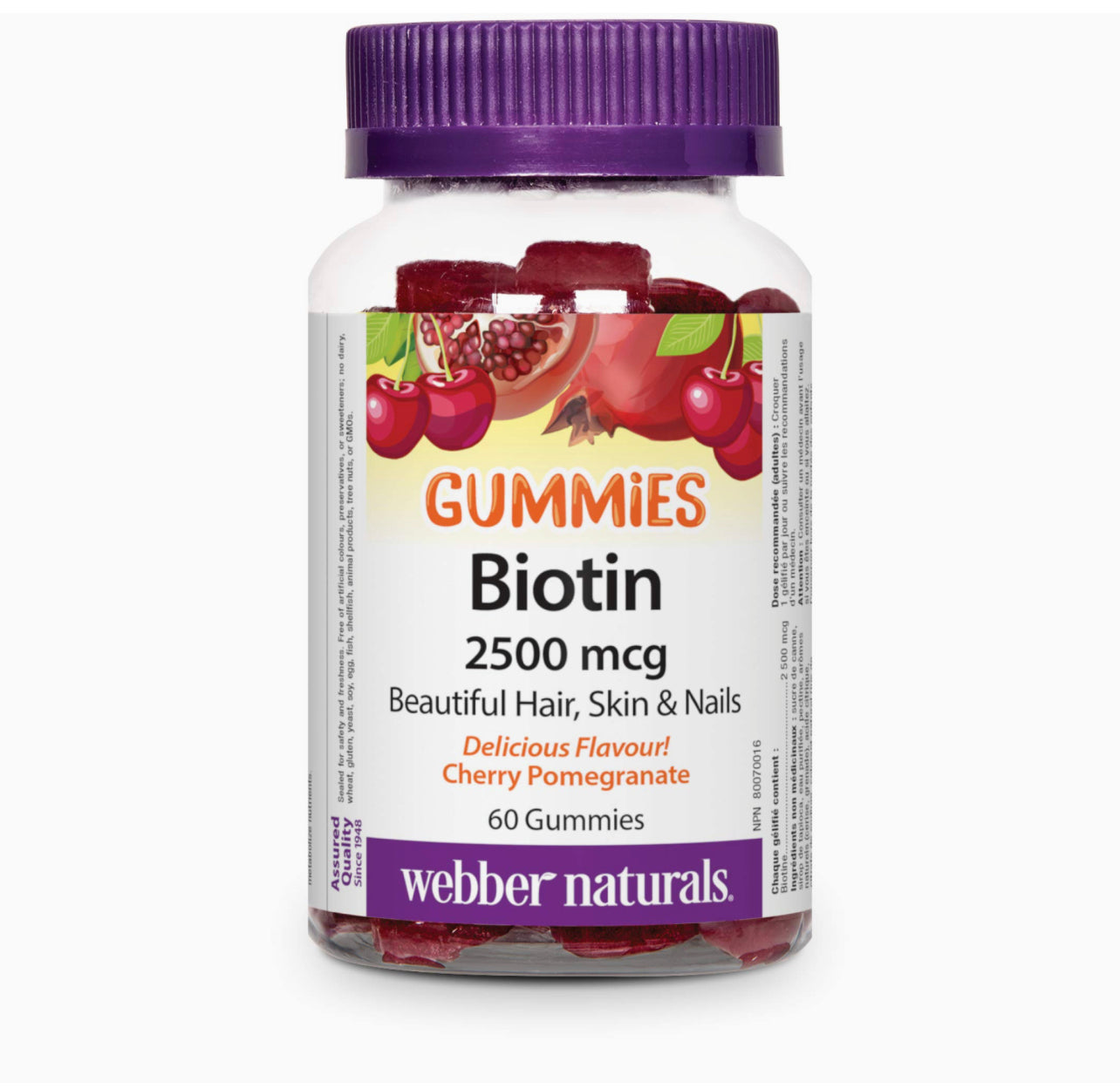 Webber Naturals Biotin Gummies -2500mcg