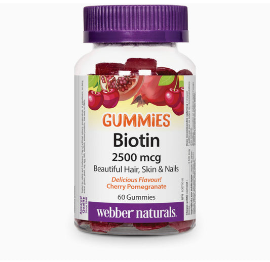 Webber Naturals Biotin Gummies -2500mcg