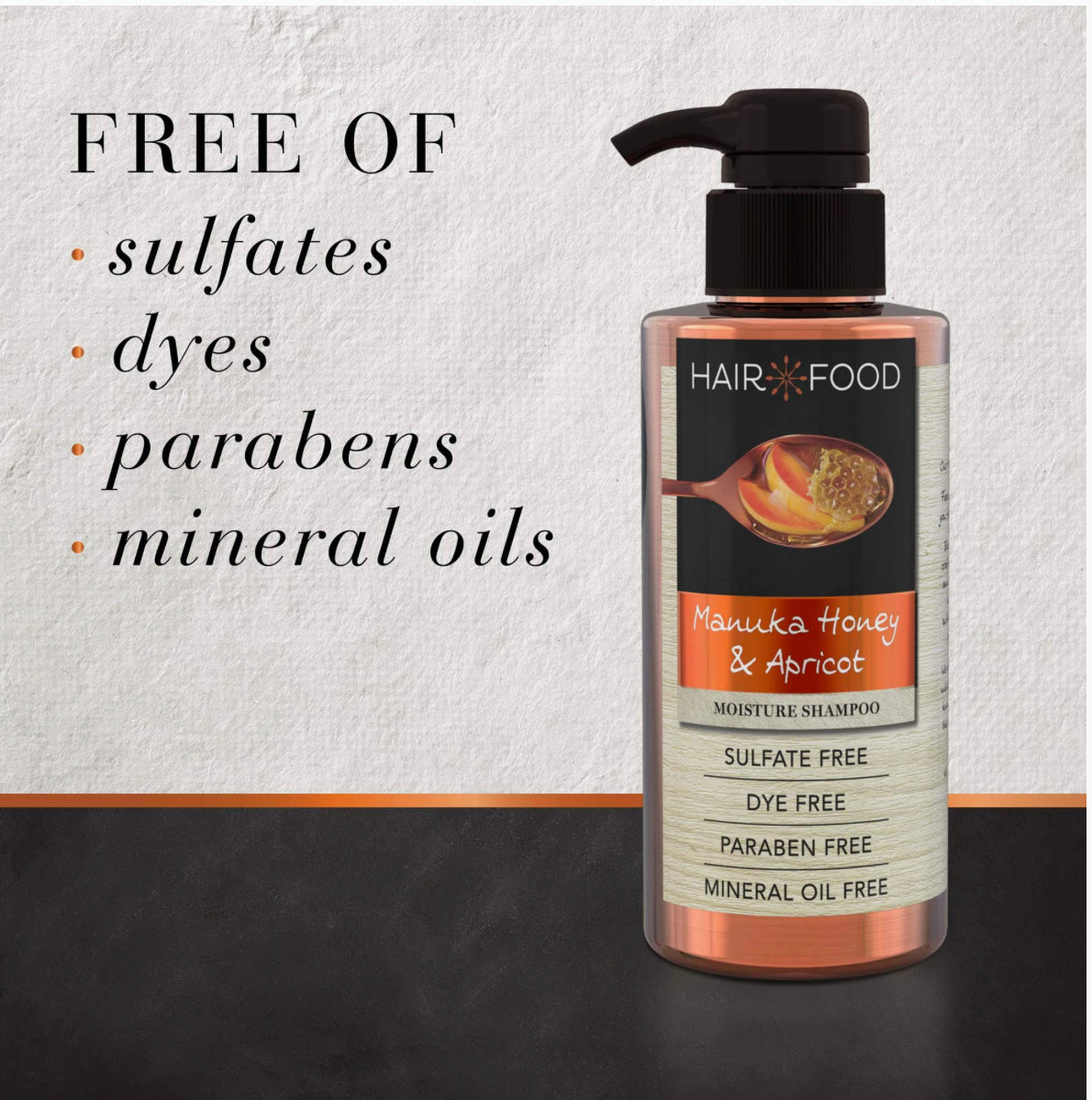 Hair Food Sulfate-Free Shampoo with Manuka Honey & Apricot for Frizzy Hair, 300 mL