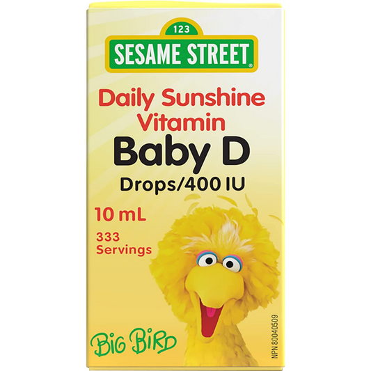 Sesame Street by Webber Naturals, Baby Vitamin D3 Drops, Liquid 400 IU, 10 mL