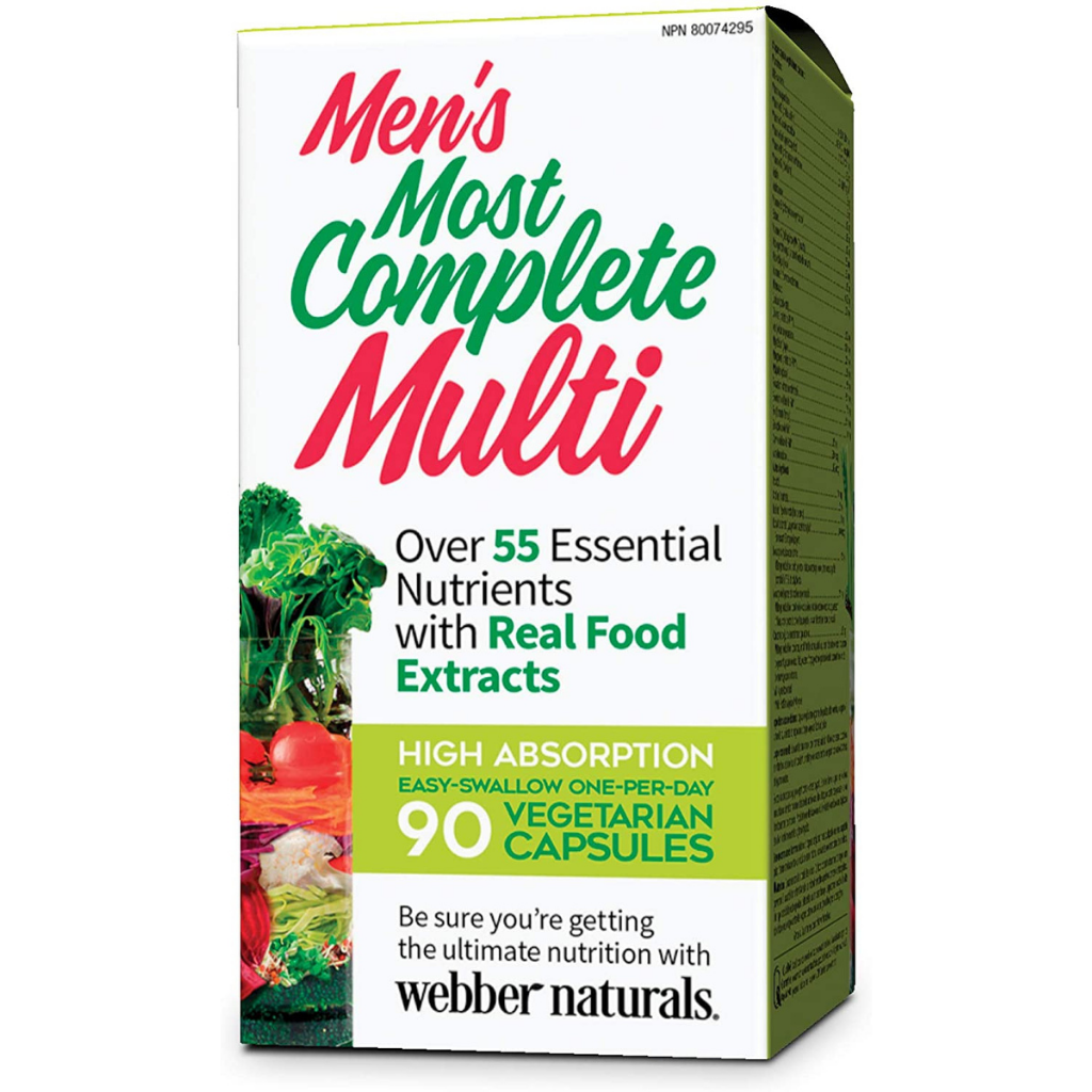 Webber Naturals Men's Most Complete Multi - 90 Capsules