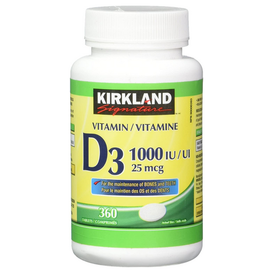 Kirkland Signature Vitamin D3 1000 IU, 360 Tablets