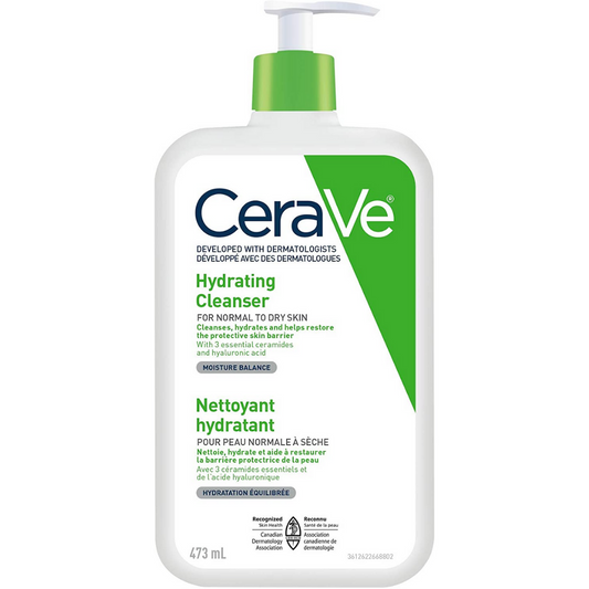 CeraVe Hydrating Face Wash, Daily Facial Cleanser for Dry Skin - 473 ml