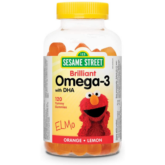Sesame Street by Webber Naturals, Kids Omega-3 with DHA, Gummy, 120 Count