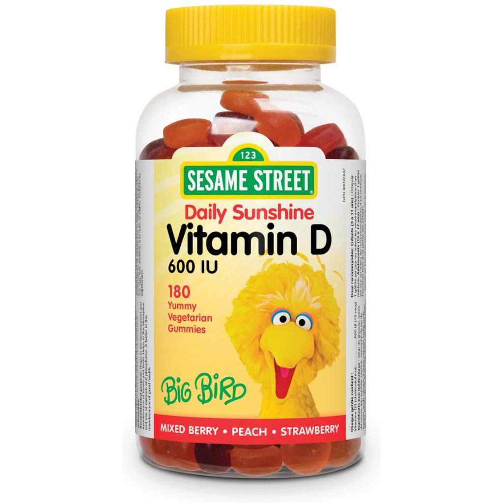 Webber Naturals Sesame Street by Webber Naturals, Kids Vitamin D3 Gummy 600 IU - 180 Count