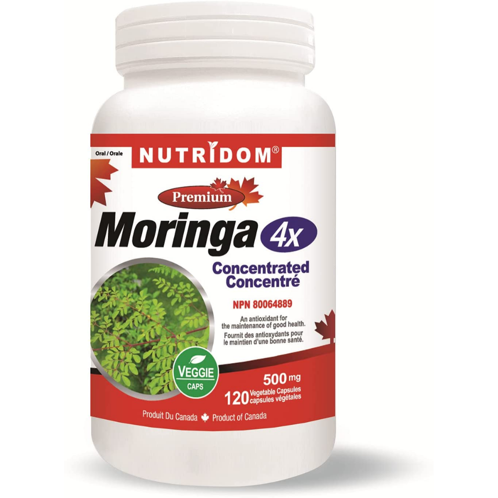 Nutridom Moringa (Leaf 4x Concentrated, Vegetable Capsules)