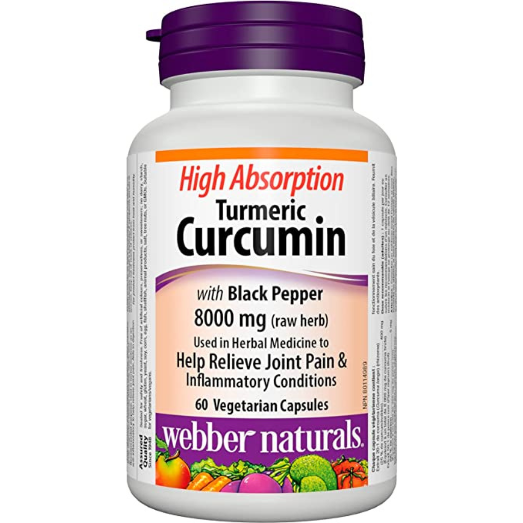 Webber Naturals Turmeric Curcumin with Black Pepper High Absorption