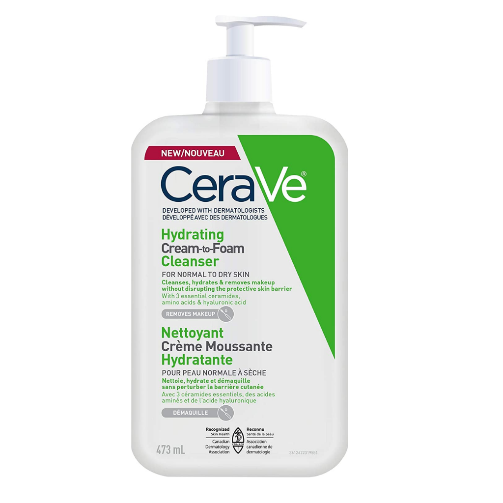 CeraVe Hydrating Cream-to-Foam Cleanser - 473 ml