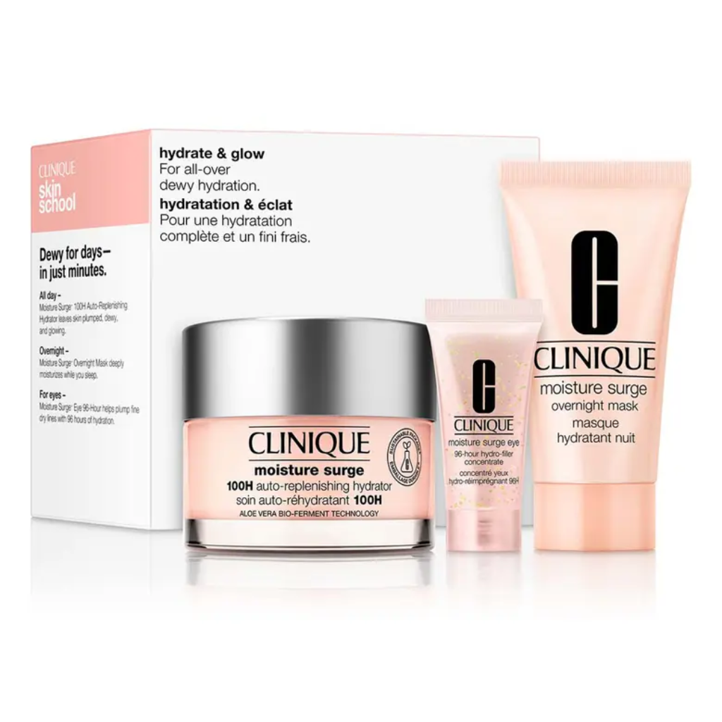 CLINIQUE Hydrate & Glow Moisture Surge Skin Care Set