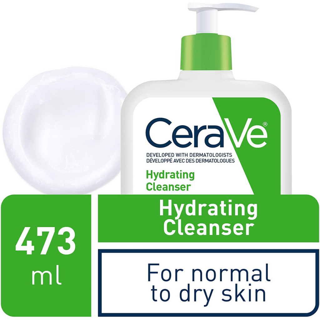 CeraVe Hydrating Face Wash, Daily Facial Cleanser for Dry Skin - 473 ml