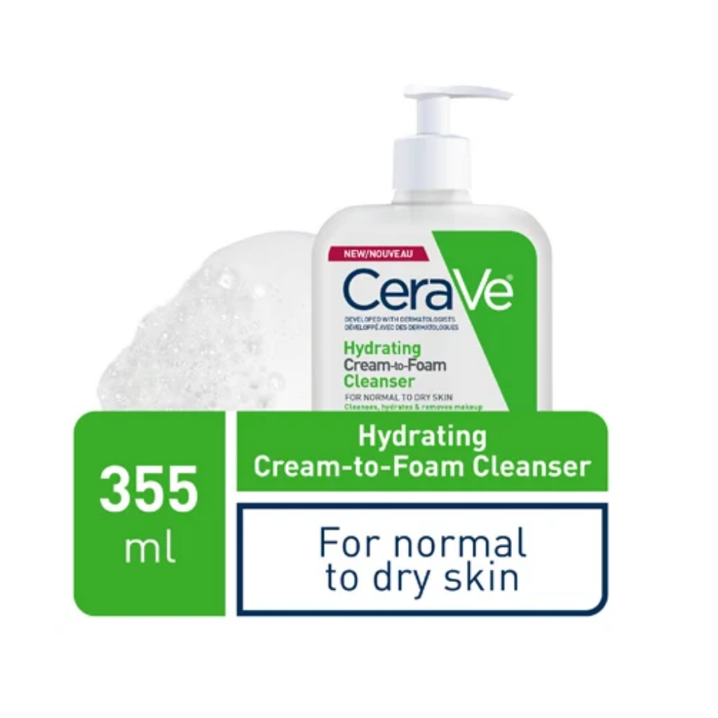 CeraVe Hydrating Cream-to-Foam Cleanser - 355 ml