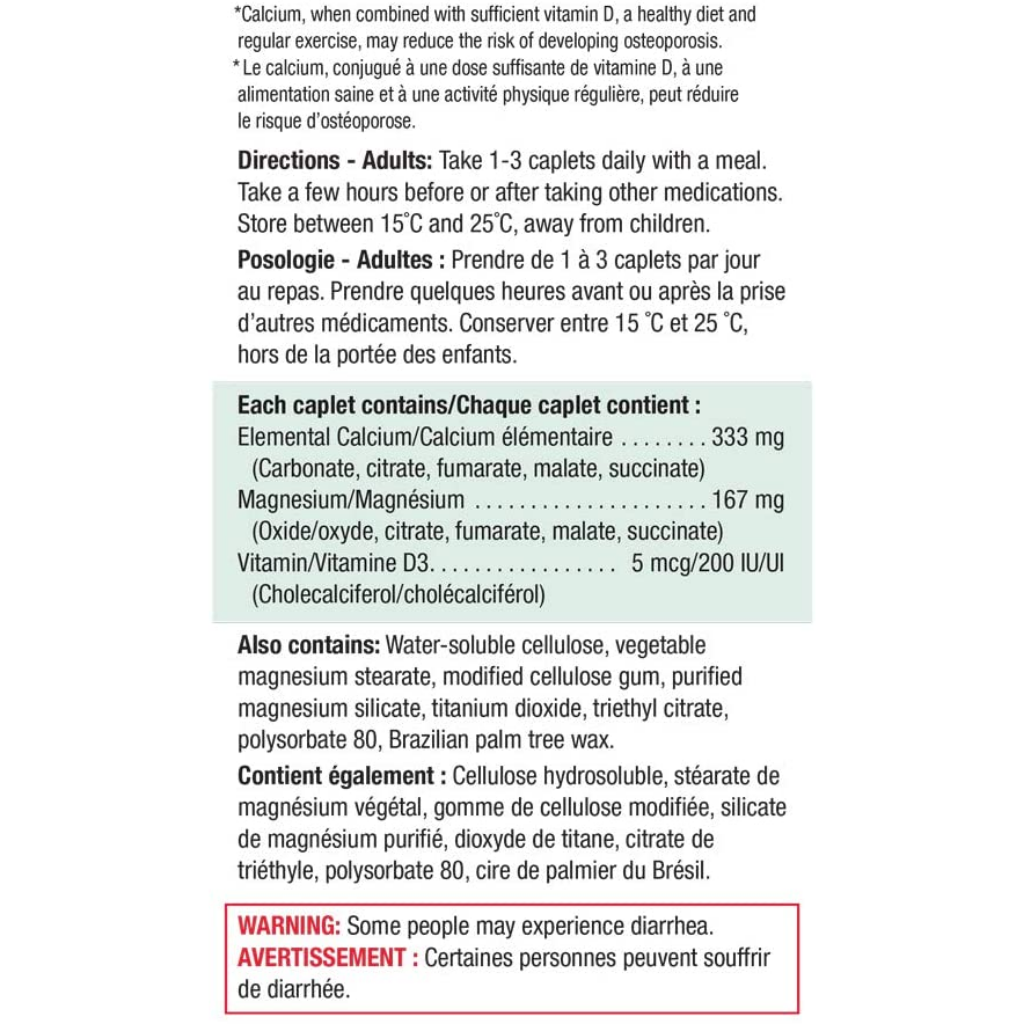 Jamieson Calcium Magnesium and Vitamin D3