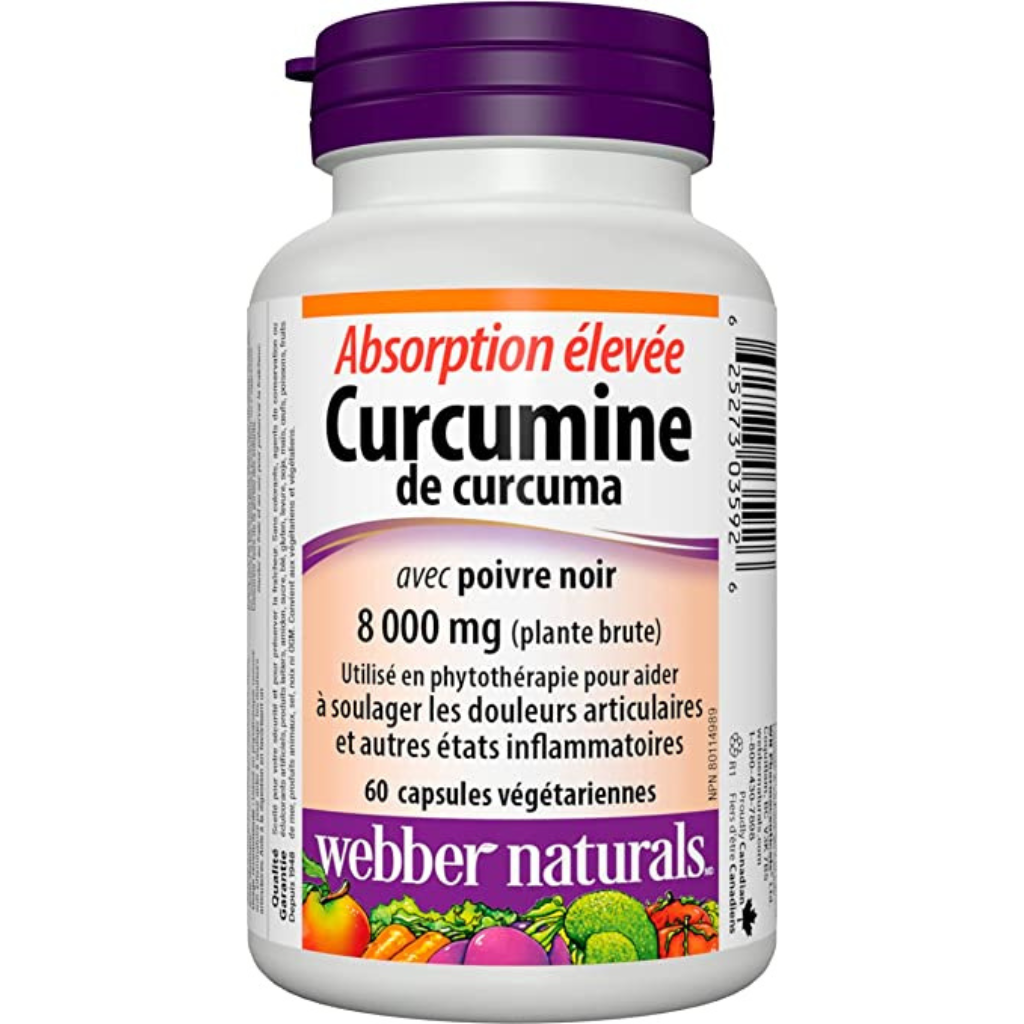 Webber Naturals Turmeric Curcumin with Black Pepper High Absorption