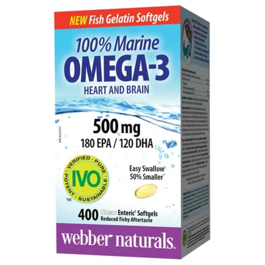 Webber Naturals 100% Marine Omega-3 Softgels - 400 count