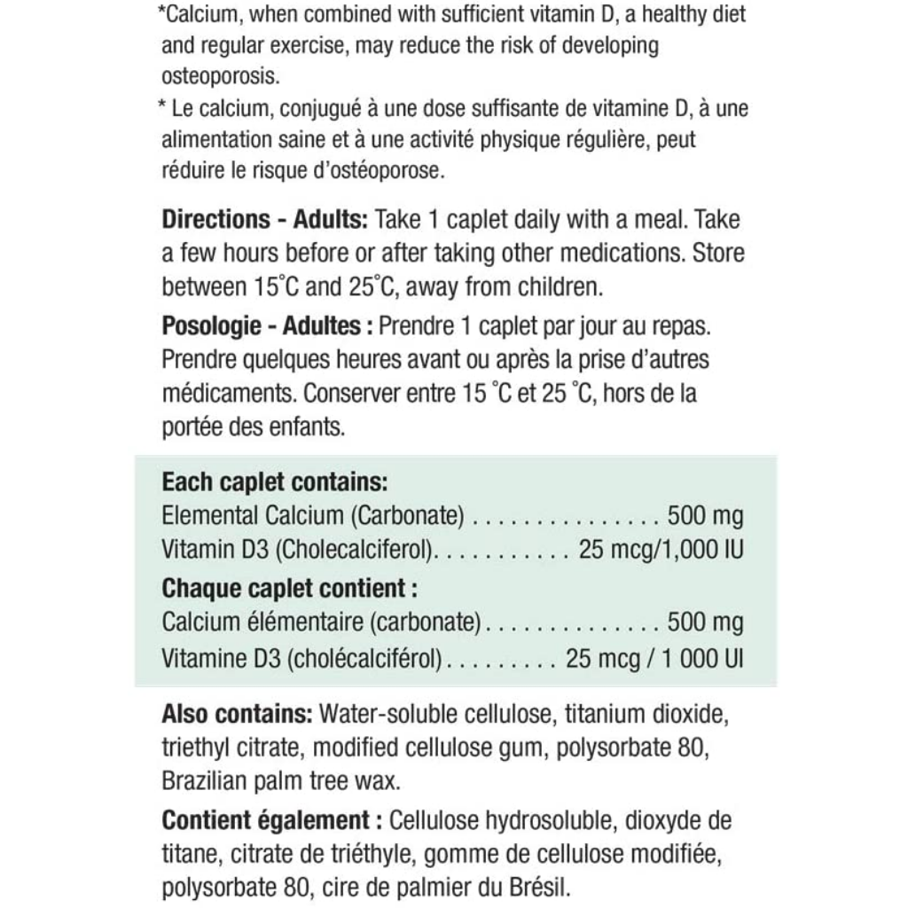 Jamieson Calcium and Vitamin D3