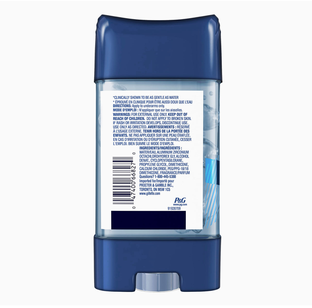 Gillette Antiperspirant Deodorant for Men, Clear Gel with 72 Hr. Sweat Protection, Cool Wave, 108g