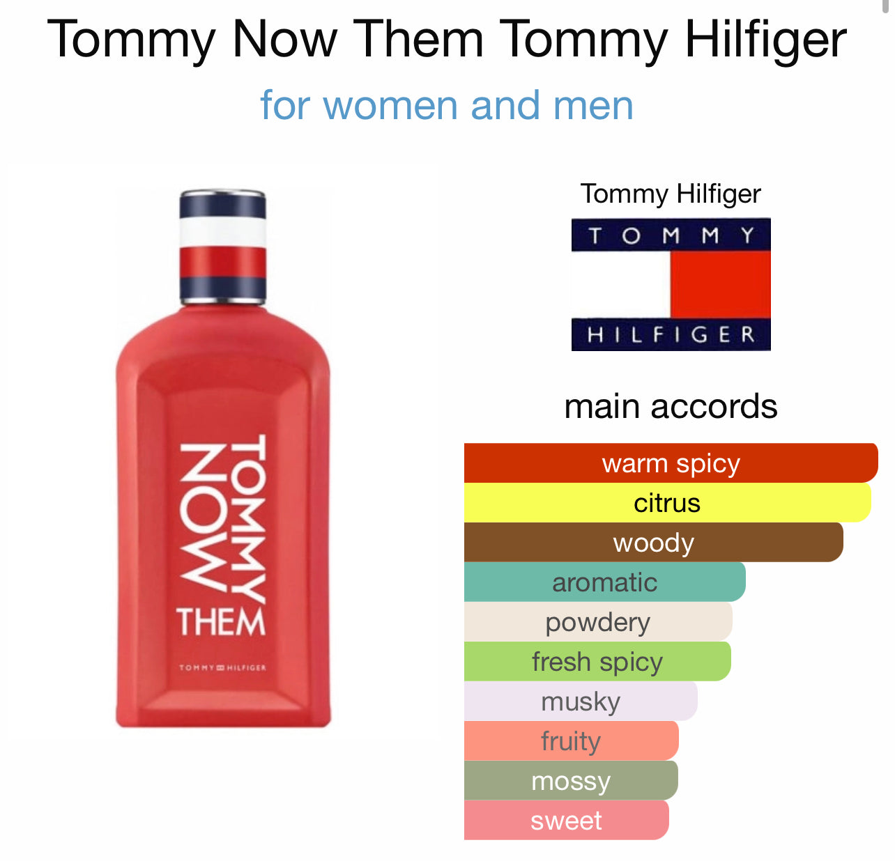 TOMMY HILFIGER TOMMY NOW THEM UNISEX FRAGRANCE 50ml