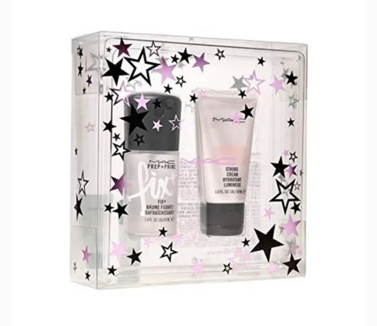 M.A.C. STARS OF SKINCARE SET PREP + PRIME FIX+ AND STROBE CREAM SET