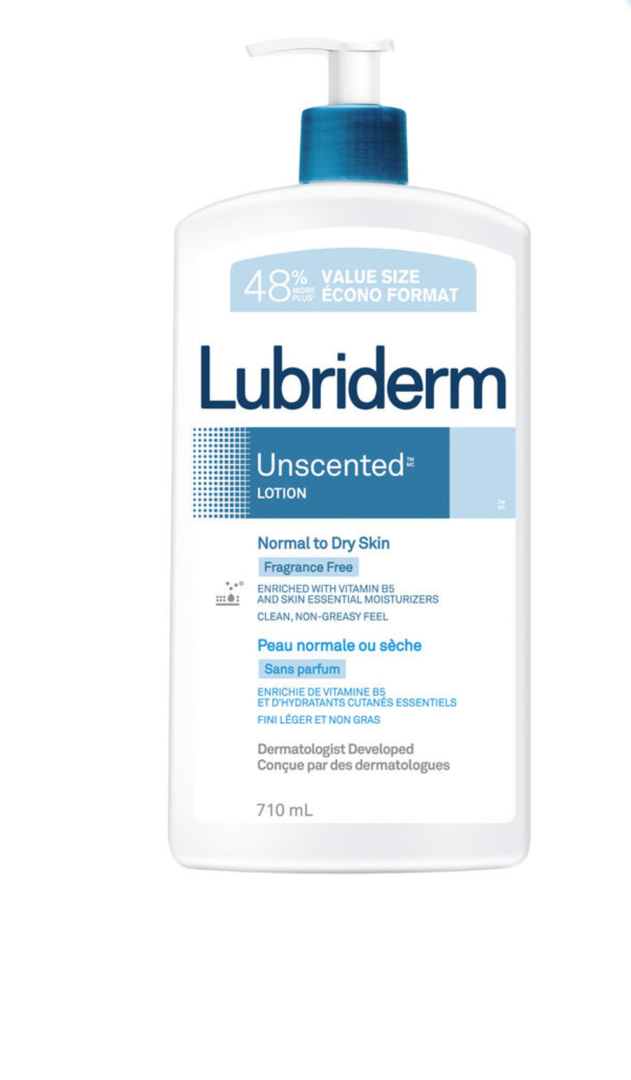 Lubriderm Unscented Lotion with vitamin B5