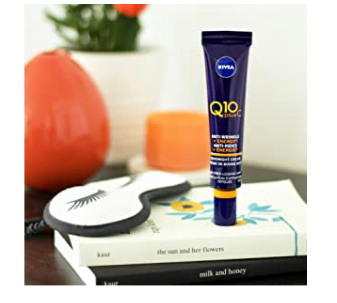 NIVEA Q10 Plus C Anti-Wrinkle + Energy Goodnight Cream For Tired-Looking Skin - 40ml