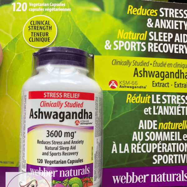 Webber Naturals Ashwagandha Vegetarian Organic Capsule - proudly Canadian - Image 2