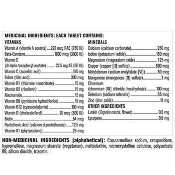 Kirkland Signature Men 50+ Multivitamin, 365 Tablets - Image 2