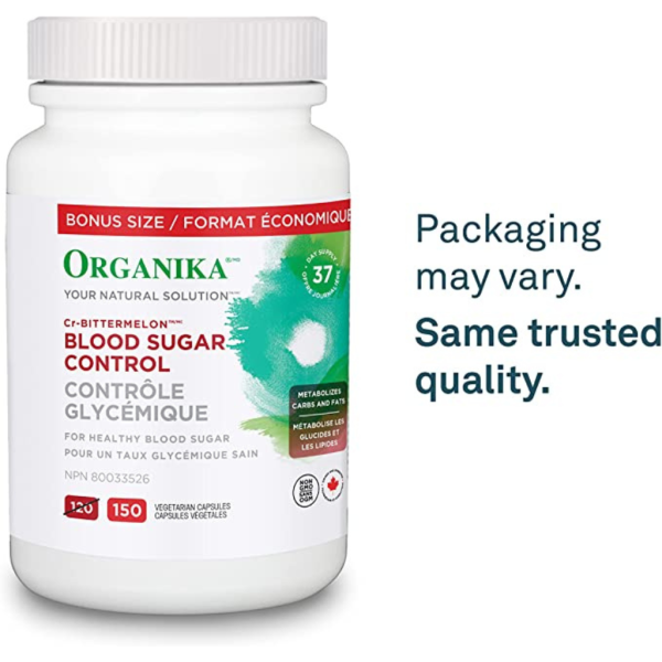 Organika Blood Sugar Control Bonus Size- Chromium and Bitter Melon, 150 vcaps - Image 4