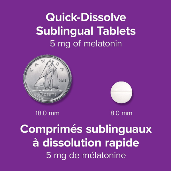 Webber Naturals Melatonin, Extra Strength, Quick Dissolve Tablet, 5 mg, 144 Count - Image 6