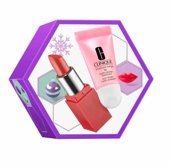 Clinique Lip Luxury Set with Clinique Pop Lip Colour in Bare Pop & Lip Treatment - Image 2