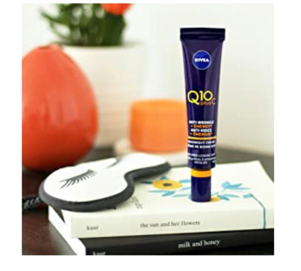 NIVEA Q10 Plus C Anti-Wrinkle + Energy Goodnight Cream For Tired-Looking Skin - 40ml - Image 4