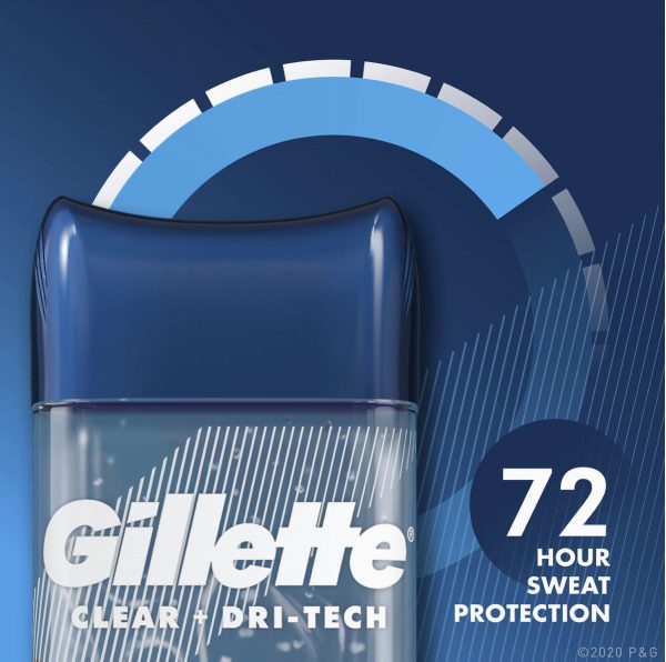 Gillette Antiperspirant Deodorant for Men, Clear Gel with 72 Hr. Sweat Protection, Cool Wave, 108g - Image 3