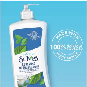 St. Ives Renewing Body Lotion dry skin moisturizer for beautiful, supple skin Collagen Elastin made with 100% naturally sourced moisturizers 600 mL