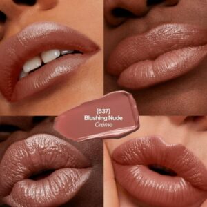 Revlon Lipstick, Super Lustrous Lipstick, Creamy Formula, Fuller-Looking Lips , 637 Blushing Nude, 0.15 oz