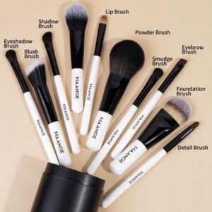 MAANGE 10Pcs Professional Makeup Brush Set with case