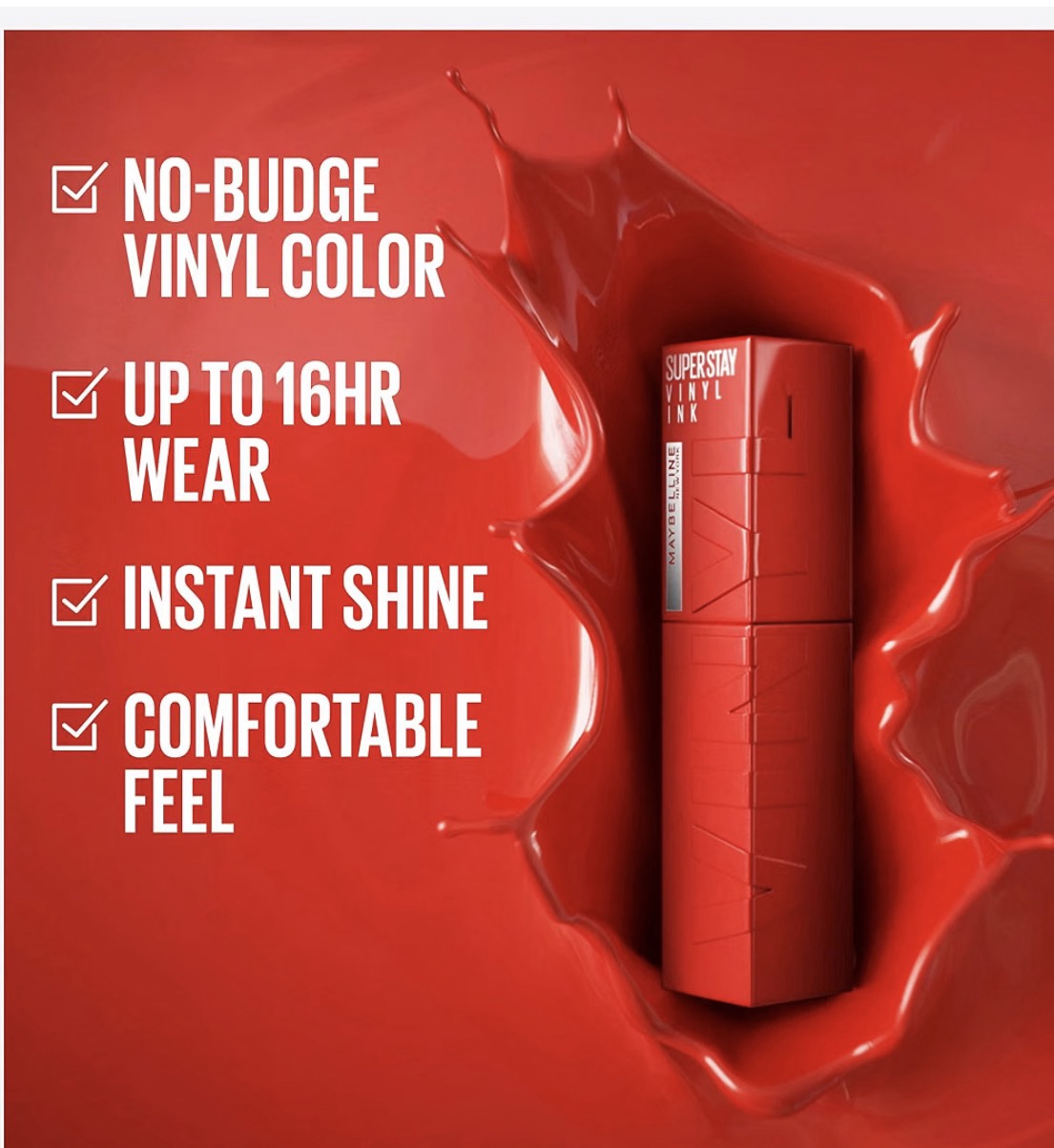 Maybelline Super Stay Vinyl Ink Liquid Lipstick , Royal (55) - Image 2