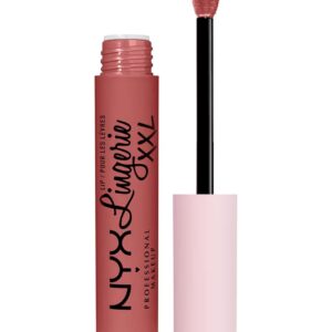 NYX PROFESSIONAL MAKEUP, Lip Lingerie XXL Matte Liquid Lipstick, Vegan Formula - 03 XXPOSE ME (Peach Pink)