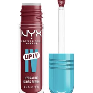 NYX Professional Makeup Lip IV Hydrating Gloss Stain, Up to 12H Hydration, Vegan Formula - Shade: Cranberry Splash