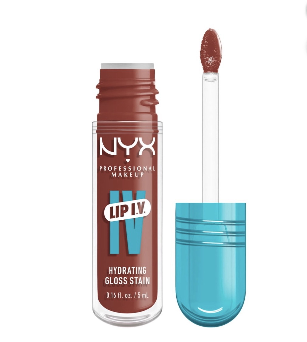 NYX Professional Makeup Lip IV Hydrating Gloss Stain, Up to 12H Hydration, Vegan Formula - Shade: Hydra Honey